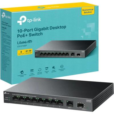 10-Port Gigabit Desktop Switch with 8-Port PoE+